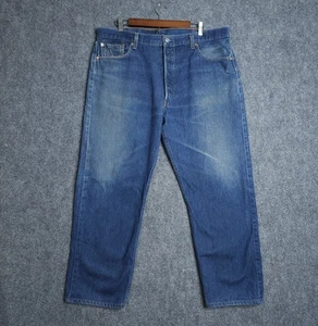 Y2K Levi's 501xx Button Fly Straight Leg Jeans Herren 40x32 Blau Light Was Denim - Bild 1 von 10