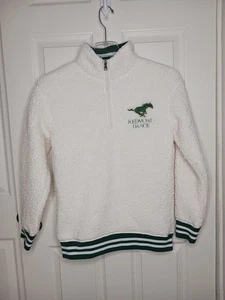 Pullover Universitario Blanco Doble Cara Sherpa Polar, 1/4 Cremallera Pequeño Unisex Y2K Hada - Imagen 1 de 8