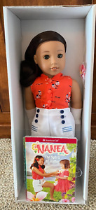 American Girl 18" Nanea 1941 Doll Medium Skin Dark Brown Wavy Hair Hazel Eyes