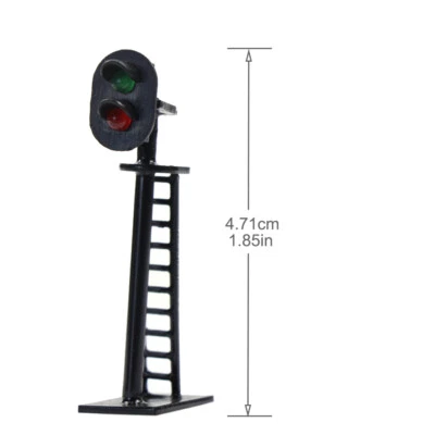 5 Stk. Spur N 1:160 Modell Ampeln LED Signal Lichtsignal 40mm 12V rot/grün Deko - Bild 1 von 4