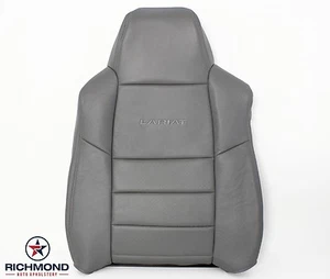 Ford F350 F450 Lariat 2003 - conductor trasero perforado cuero cubierta de asiento gris - Imagen 1 de 9