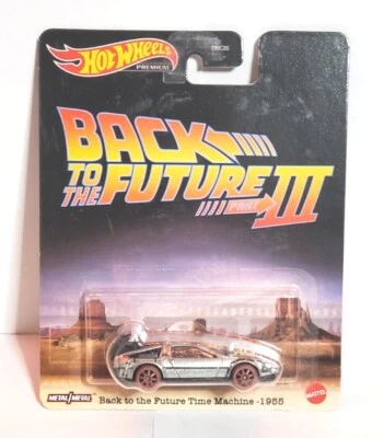 Hot Wheels FLD25 1:64 Back To The Future III Time Machine 1955 - Silver (HCP22) - Image 1 of 4