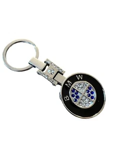 Luxury diamond BMW KEYCHAIN Double Sided FREE SAME DAY SHIPPING - Picture 1 of 1