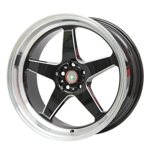 18 X 9.5 In Gloss Black Milling Wheels Rim 5x100 Wheel ET 20 CB 73.1 - Picture 1 of 7