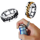 (Blak + Slive67)Couple Rings Comfortable Stainless Steel Exquisite Polished
