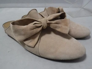 G12 Women's LUCKY Brand Florean Nude Beige Large Bow Slide Mule Flats Sandal 7.5 - Picture 1 of 15