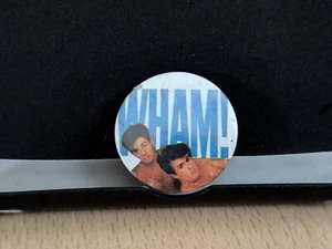 Vintage Wham Pin Badge 1980's George Michael Music Group Good Condition - Picture 1 of 3