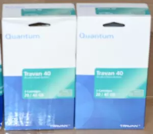 Medios de almacenamiento Quantum Travan 20/40 GB - 3 cartuchos sin usar, en caja sellada - Imagen 1 de 6