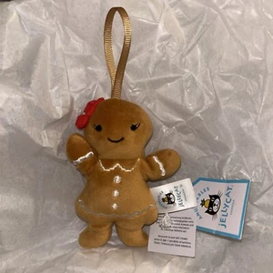 JELLYCAT FESTIVO LOCURA PAN DE JENGIBRE HOMBRE NIÑA RUBÍ Peluche Adorno Jalea Gato - Imagen 1 de 7