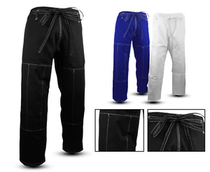 Brazilian Jiu Jitsu Gi Pants Traditinal Style BJJ Uniform Pants White Blue Black - Picture 1 of 3