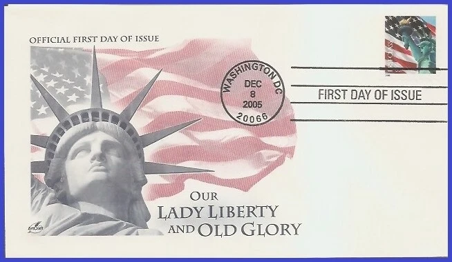 USA4 #3975 U/A ARTCRAFT FDC   Flag & Statue of Liberty s/a - Image 1 of 1