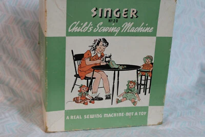 Vintage Singer Child's Miniature Sewing Machine M 20-1 with box - Image 1 of 3