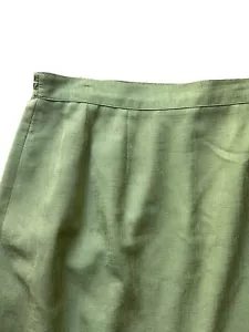 Amanda Smith II Women's Olive Green Lined Skirt with Rear Split Hem Size 22W - Picture 1 of 5