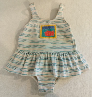 Maiô com saia vintage 1999 batata doce 3T EUA peça única adorável! - Imagem 1 de 4