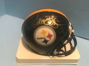 MINI CASCO FIRMADO POR JEROME BETTIS PITTSBURGH STEELERS RAMS JSA tsm2 - Imagen 1 de 3