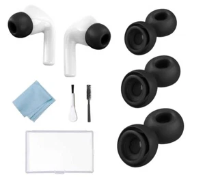 Replacement Ear Hooks for AirPods Pro Silicon Ear Buds Tips (Black - 2L+2M+2S) - Picture 1 of 2
