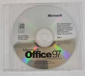 CD Microsoft Office 97 Professional Edition ~ sin llave ~ solo disco - Imagen 1 de 2