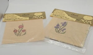 SEWING Needlepoint Hob Nobb Designs by Kam LR204,LR205 Squares Floral Lot 2 New - Picture 1 of 1