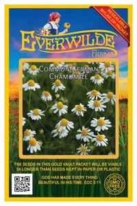 1000 Gemeine Deutsche Kamille Kräuter Samen - Everwilde Farms Mylar Samen Paket - Bild 1 von 3