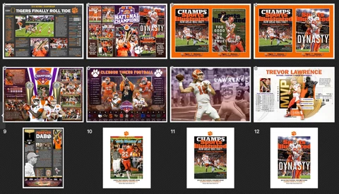 CLEMSON FOOTBALL COMMEMORATIVE POSTERS — GET ALL 12 FOR ONLY $99.00 Cover