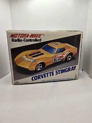 Vintage Motora-Wave Radio Controlled Corvette Stingray 1/26 Scale Remote Car UTD - Image 1 of 4