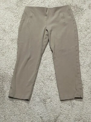 Pantalones Chico's Mujer Talla 1.5 Marrón Cintura Elástica Ajustados Recortados Clásicos Foto 1 de 4