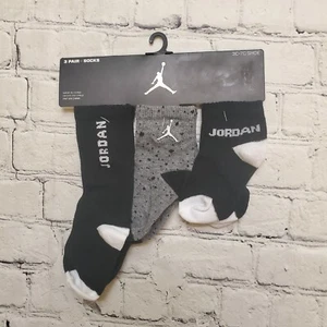 Jordan 6 Pair Toddler Boy’s Assorted Socks - 3C-7C Shoe Toddler Black/white  - Picture 1 of 2
