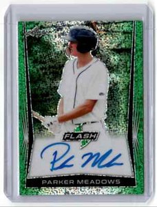 2018 Leaf Flash Green Parker Meadows Auto 14/15 Detroit Tigers #BA-PM1