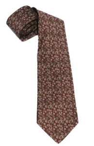 BRIONI Roma 100% Silk Tie - Red, Gold, White, Blue Floral Pattern - EUC - Picture 1 of 8