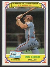Mike Schmidt 1984 Topps Drake's Big Hitters #28  Philadelphia Phillies  #1