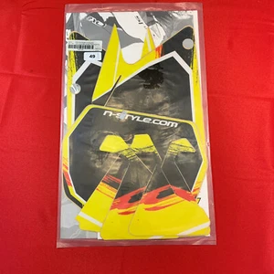NOS N-STYLE Suzuki APPL-03-04-RM-125-250 Pre Printed Plate Black N02-170P  - Picture 1 of 2