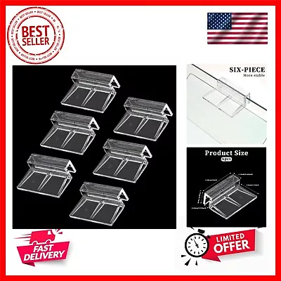 6 PCS Aquarium Lid Clips, 6mm Clear Acrylic Fish Tank Lid Holder Aquarium Cov... - Image 1 of 4