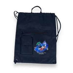 Vintage WALT DISNEY WORLD "Where Magic Lives" Mickey Mouse Drawstring Backpack - Picture 1 of 5