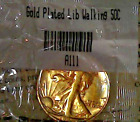 1943 S  gold-plated 90% silver WALKING LIBERTY half dollar (IN CELLO) CL10