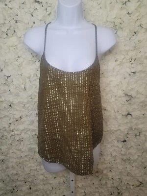 Victoria Secret cami верх, оливковый/золотой SM, с ремешками назад - Изображение 1 из 4