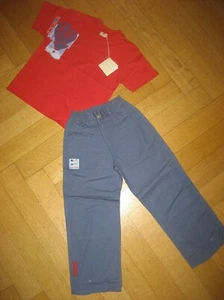 "Miniman Camiseta con Pantalones "Globo aerostático" NUEVA T.114 116 Azul-Rojo - Imagen 1 de 6