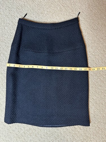 Autentica gonna CHANEL in maglia tweed nera taglia 34 classica