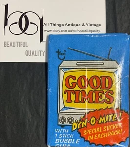 1975 Good Times Topps Sealed wax pack Bubble Gum Trading Cards Sticker Rare - Imagen 1 de 4