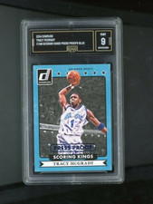 2014-15 Donruss Tracy McGrady Scoring Kings Press Proof Blue 17/99 GMA Mint 9