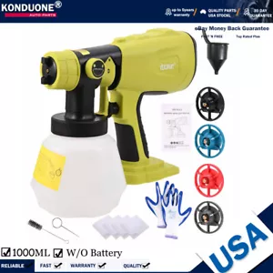 Cordless High Pressure Spray Gun Airless Paint Sprayer For Ryobi 20V W/O Battery - Picture 1 of 20