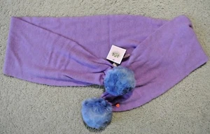 New NWT Juicy Couture Purple Pom Pom Scarf for Girls - Picture 1 of 7