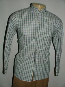CAMISA DE VESTIR PARA HOMBRE ETON TALLA 15 1/2 39 HECHA EN RUMANIA AZUL BLANCO CUADROS #125 - Imagen 1 de 5