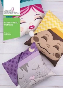 Sleepy Head Pillows Anita Goodesign Embroidery Machine Design CD NEW - Picture 1 of 2