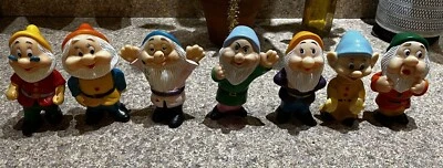Disney Snow White & The 7 Dwarfs Complete Dwarfs Set Vintage Toys 1970s - Image 1 of 4