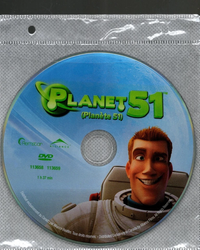 Planet 51 (2009) DVD *DISC ONLY* = REGION 1 - Dwayne Johnson - Image 1 of 1