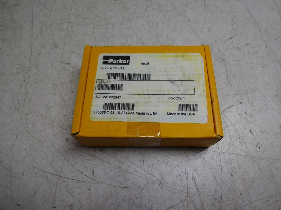 Nueva válvula de aguja Parker HNVS4FF-GR Foto 1 de 4