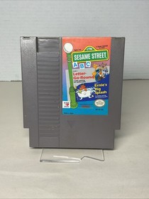 SESAME STREET ABC LETTER GO ROUND, ERNIES BIG SPLASH NINTENDO NES CART ONLY