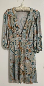 Veronica M Green Multicolored Paisley Dress Size Small - Picture 1 of 3