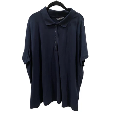 Camisa Polo Pullover Lands End Para Mujer Talla 3X Algodón Azul Marino Básica Informal 24W-26W Foto 1 de 4