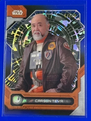 Carson Teva The Mandalorian Gold 41/50 Topps Star Wars High Tek 2024 #20 - Image 1 of 3
